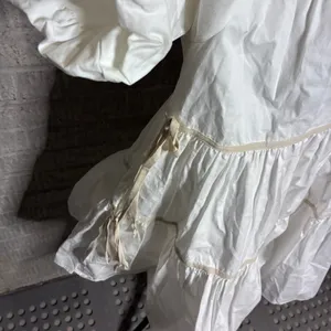 Sofie the Label White Cotton Tiered Puff Sleeve Babydoll Dress S1151D Small thumbnail 2