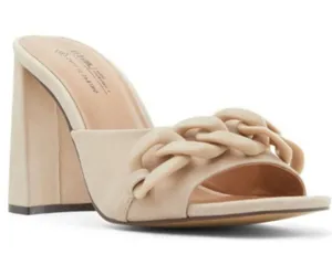 Call it spring NEW Floraa Chain Block Heel Sandal Bone Beige Color Size 11 thumbnail 1