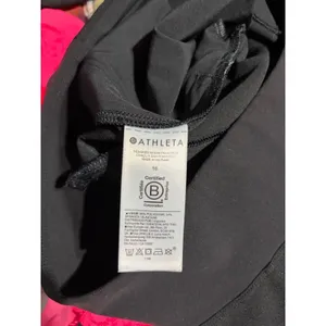 Athleta Black Wide Leg Cropped Pants Women's Size‎ 16 Elastic Waist thumbnail 8