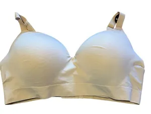Truekind® Supportive Comfort Wireless Shaping Bra, Beige, 3XL, open package thumbnail 1