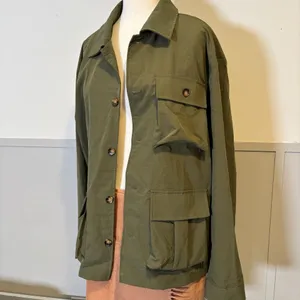Utility Lightweight  Olive Green Pocket Jacket  Size Large thumbnail 5