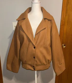 Strut & Bolt oversized coat caramel brown size S‎ NWT thumbnail 1