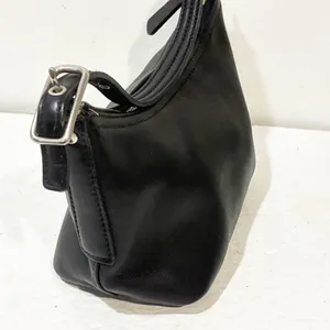 Y2K Coach Hobo Sleek #9844 Mini Demi Black Leather Baguette Hand Bag‎ PURSE thumbnail 2