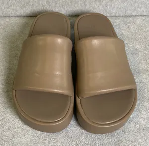 H&M Platform Slide Sandals Women's Size 40 US‎ 9 Taupe Brown Padded Chunky EUC thumbnail 1
