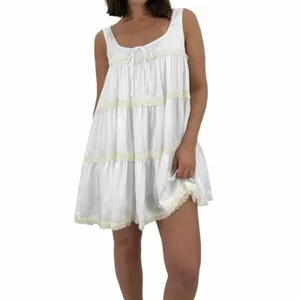 LOUCIA Tiered Lace Babydoll Dress Cottagecore romantic milkmaid festival Small thumbnail 4