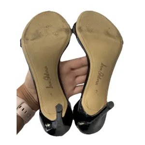 Sam Edelman Patti Black Patent Ankle Strap Sandals Heels Size 9 thumbnail 7