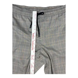 Nine West‎ Wide Leg Plaid Pant Brown Black Side Stripe Drawstring 1X Sporty Chic thumbnail 6