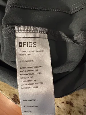 Figs V-Neck Scrub Top Gray Green PO 2491 thumbnail 5