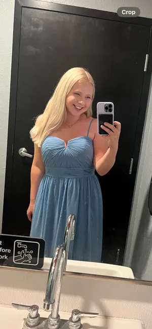 Azazie Blue Dress thumbnail 3