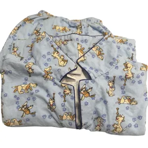 Blair Womens 3XL Pajama Set Blue Cotton Dog Print Button Front Sleepwear 39216 thumbnail 2