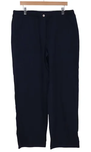 Fashion Bug Pants Womens XL Straight Leg Navy Blue 100% Cotton Excellent thumbnail 1