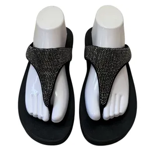 Fitflop‎ Black Silver Beaded Platform Sandal Capsule Breathable Comfort 9 thumbnail 5