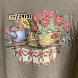 Jerzees Vintage Gardening Graphic T-Shirt Size L thumbnail 2