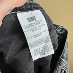 Levi's 505 Straight Leg Jeans 14M Black Women's Stretch Denim thumbnail 6