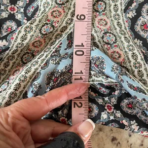 Zara Tapered Pants Womens XS Blue Red Boho Paisley Geometric High Rise Trousers thumbnail 9