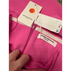 Amanda‎ Uprichard Victoria Pink Off Shoulder Midi Dress NWT L Barbiecore Wedding thumbnail 5