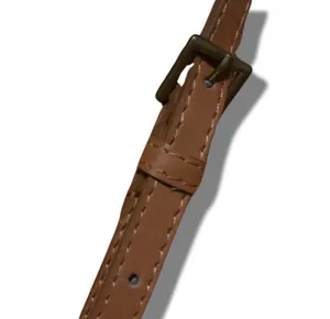 Women’s American Eagle Vintage 2000s Brown Leather Skinny Belt 40” thumbnail 2