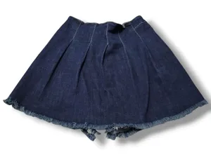 One5One Skort Size Medium W24"3.5" ONE5ONE Blue Denim Skort Pleated Skirt Shorts thumbnail 1