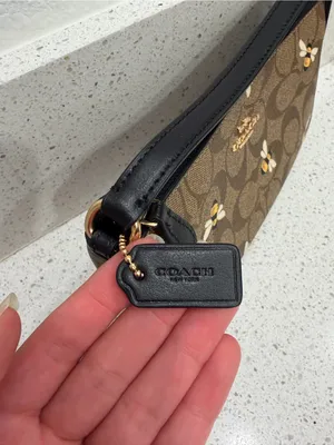 Coach Brown Bee Print Signature Nolita 19 Gold Hardware Small Designer EUC thumbnail 6