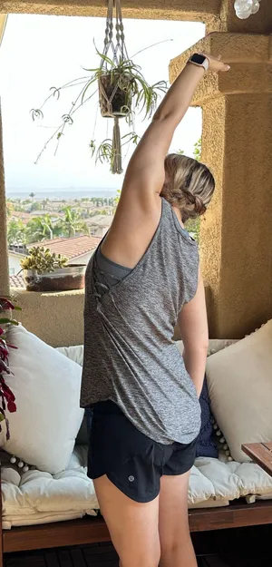 Beyond Yoga Featherweight Side Tie Tank - Heathered Grey - S thumbnail 2