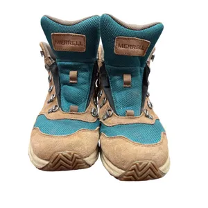 Merrell Vibram wms brown green waterproof hiking ankle boots sz 8 SKU 9971 thumbnail 14