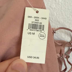 NWT AERIE Sz M Square Neck Strappy Lace Up Unlined Adjustable Bra Ballerina Pink thumbnail 9