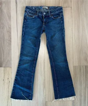 PAIGE Hollywood Hills Low Rise Blue Denim Jeans Size 25 thumbnail 1