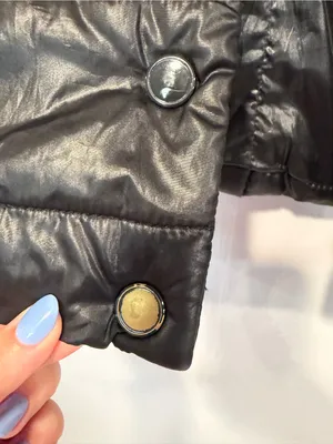 Converse‎ Women's Black Quilted Puffer Vest with Snap Front thumbnail 2