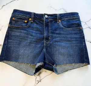 Levi's Women's Blue Denim High Rise Cut-Off Shorts Size 31 thumbnail 1
