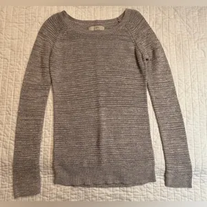 LOFT Women's Light Gray Crewneck Pullover Sweater NWOT thumbnail 1