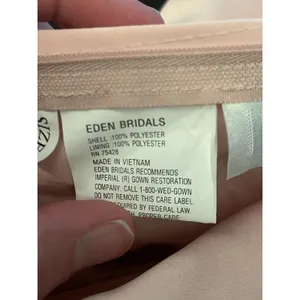Eden Maids Dress Womens 6 Yellow Strapless Satin Sheath Maxi Bridesmaid Gown thumbnail 11