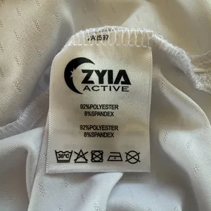 ZYIA Active women's polo shirt white short sleeve collared lightweight small thumbnail 7