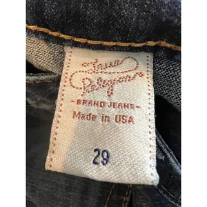 True Religion back pocket logo bootcut denim blue jeans western style size 29 thumbnail 10