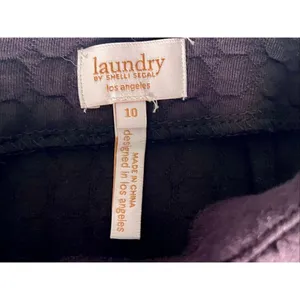 Laundry By Shelli Segal Women’s Black Quilted Zipper Pocket Skirt Size 10 thumbnail 4