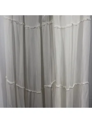 Gypsie Blu White Tiered Boho Maxi Skirt Size M thumbnail 3