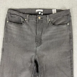 Good American Good Waist Jeans Womens 16 Gray Charcoal High Rise Skinny Stretch‎ thumbnail 3