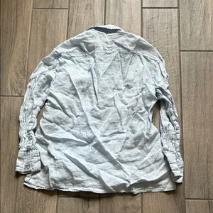 Zara Women's Light Blue Button Down Shirt thumbnail 3