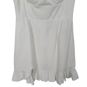 Selfie Leslie Milkmaid Ruched Bust Puff‎ Sleeve Mini Dress White Size Small thumbnail 10