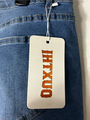 IHYXUO Distressed Wide Leg Cropped Jeans Size XXL NWT thumbnail 6