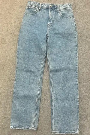 Abercrombie & Fitch Light Blue Straight Leg Jeans thumbnail 1