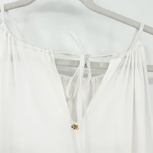 NWT PILYQ Women Bridal Resortwear Water Lilly Hampton Handkerchief Hem Dress M/L thumbnail 9