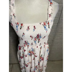 Seraphine Maternity Off White Floral Tula Shirred Tiered Midi Dress‎ Size 8 thumbnail 2