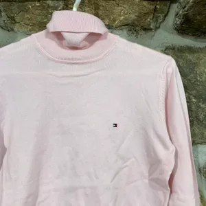Tommy Hilfiger Y2K Bubble Gum Pink Thin Turtleneck Sweater thumbnail 2