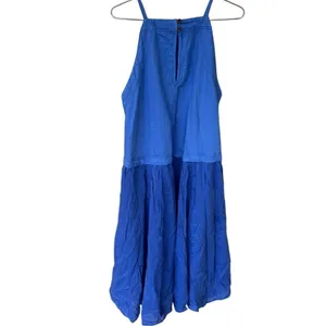 Anthropologie Pilcro Sleeveless Twofer Midi Dress Cornflower Blue M NWT thumbnail 4