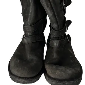 UGG‎ Women's Becket Black Leather Boots 1005380 Moto thumbnail 1