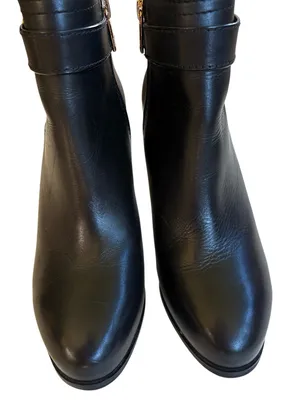 EUC Tory Burch Leather Bristol Heeled Ankle Boots Black Size 7.5 thumbnail 6