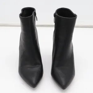 Dream Paris Ankle Boots Women 8 Pointed Toe Block Heel Black Faux Leather Exc thumbnail 4