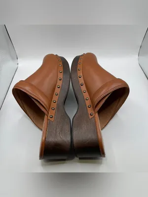 NWOB Madewell The Cecily Clog in Oiled Leather MSRP $168 size 7.5 brown thumbnail 10