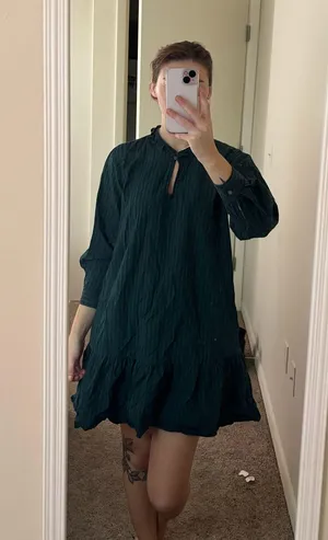 Green striped dress Size M thumbnail 3