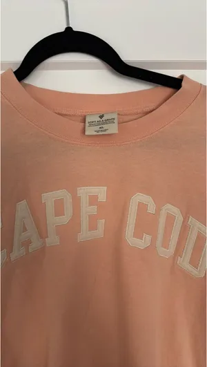 Soft As A Grape Cape Cod Lightweight Crewneck Coral thumbnail 3